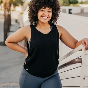 Senita - Black Sheer Tank Top